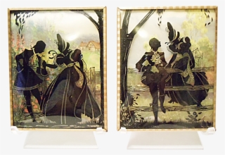 Vintage Benton Glass Convex Silhouettes 4" X 5" - Silhouette #5227367