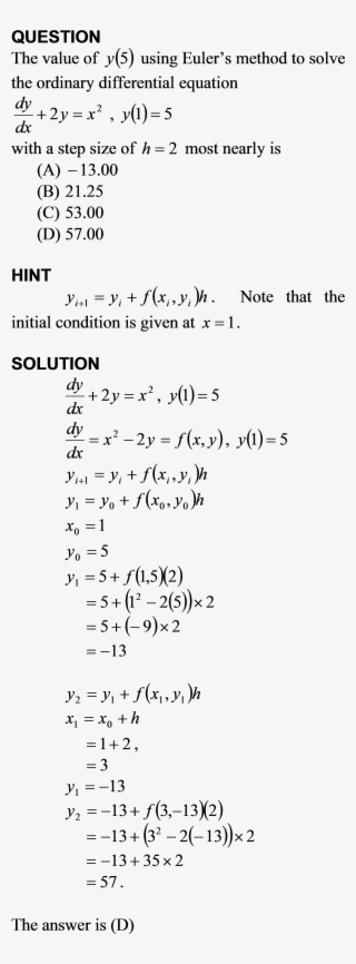 Eulers Method Fe Exam - Fundamentals Of Engineering Examination #5230989