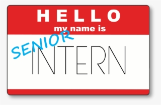 Intern3 - Hello My Name Is Sticker #5232413