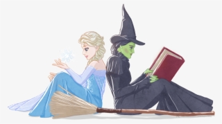 Elsa And Elphaba (wicked) - Elphaba And Glinda Fan Art #5235973