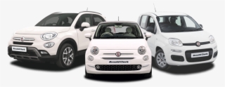 Fiat 500x, Fiat 500 And Fiat Panda In White - Fiat Cars Png #5239819