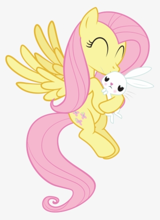 Angel Bunny, Blushing, Fluttershy, Kissing, Safe, Simple - My Little Pony Fluttershy Kiss Angel #5241241