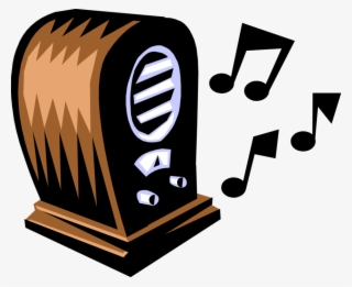 Vector Illustration Of Vintage Radio For Receiving - History Of Radio Cartoon #5241536