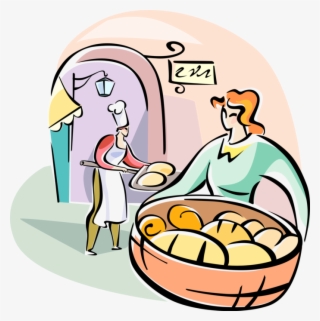 Vector Illustration Of Italian Bakery Baker With Fresh - Bakery Clip Art #5242180