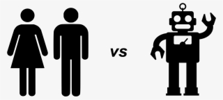 Humans Vs - Bots - Robot Clip Art Black And White #5243013