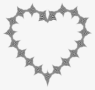 Stylized Checkered Geometric Heart - Heart And Paw Frame #5243129