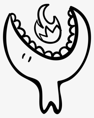 Big Halloween Monster Head With Open Mouth Eating An - Eating Mouth Png #5244934