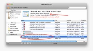 The Certificate Will Be In The "log-in" Keychain, And - Iphone #5247160