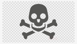 Skull Crossbones Icon Clipart Skull And Crossbones - Clipart Red Button #5250373