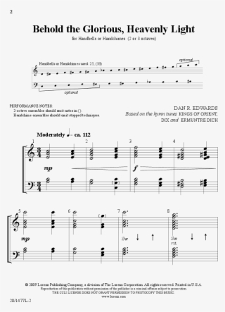 Behold The Glorious, Heavenly Light Thumbnail - We Shall Walk Through The Valley In Peace Noter #5251975