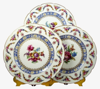 Set Of 12 Carl Schumann Rheinland 11" Dinner Plates - Dresden Flowers Baby Blanket #5253292