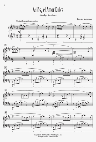 Adios El Amor Dulce Thumbnail Adios El Amor Dulce Thumbnail - Sheet Music #5254635