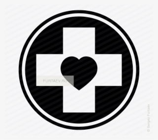 Vector Icon Of Heart Inside Cross Against Circle - Papercraft Airplane Free Download #5255114