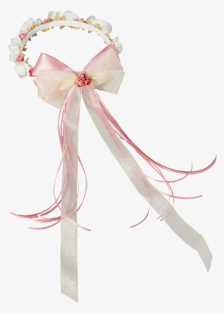 Dusty Rose Silk & Satin Floral Crown Wreath Girls - Satin Ribbon Transparent Png #5255777