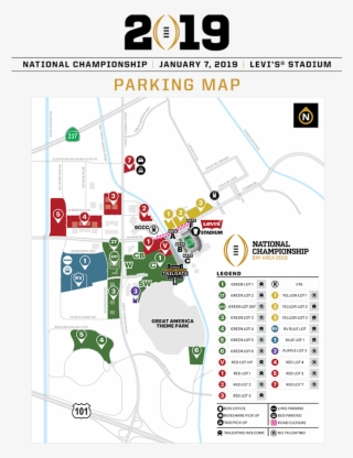 2019 Cfp Levi's Stadium Parking Map - College Football Playoff #5256071