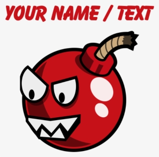 Custom Cartoon Cherry Bomb Flask Necklace - Bomb Clipart Transparent #5258253