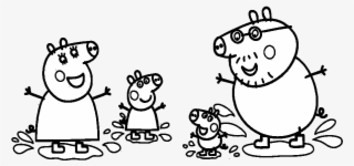 Jogo Colorir Peppa Pig Nas Poças De Lama No Jogos - Peppa Pig Colouring Pages To Print #5259365