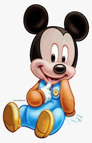 Baby Clipart Mickey - First Birthday Background Png #5260819