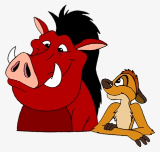 Timon Looking At Pumbaa - Timon And Pumbaa Png #5261106