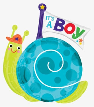 33660/02 - 29" Jumbo It's A Boy Snail Balloon - Mylar Balloons #5261454
