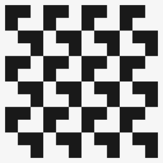 Mostricciatolo Free Tromino Tessellation - Teselados En Blanco Y Negro #5262821