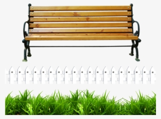 Banner Freeuse Clip Art White Fence Green Transprent - Bench Watercolor #5263383