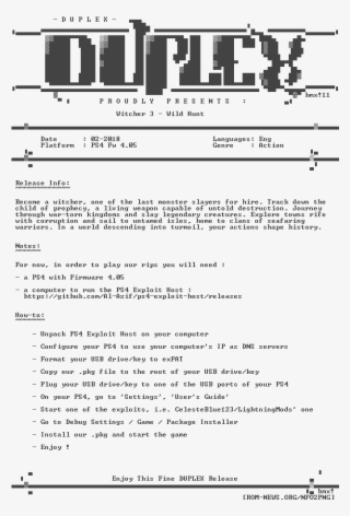 Witcher - 3 - Wild - Hunt - Ps4-duplex - - Playstation 4 #5265148