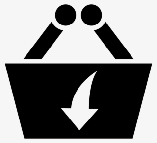 Commercial Basket With Down Arrow Symbol Comments - Icon #5265502