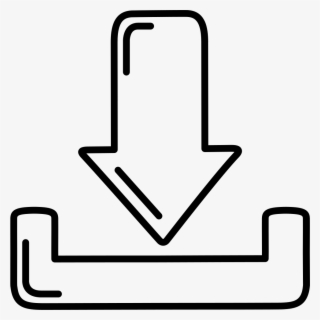 Download Down Arrow And Tray Outlines Comments - Icon #5265770