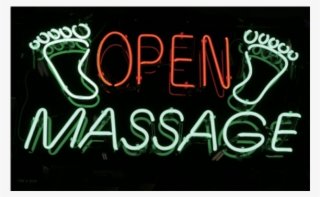 Neon Open Massage Sign - Neon Sign #5267746