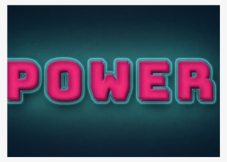 Clip Art Photoshop Neon Text - Power 80s Logos #5267886
