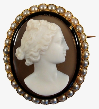 Fabulous Italian Cameo Brooch With 18k Solid Gold, #5269752