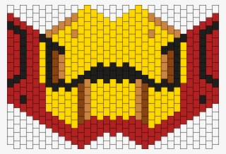 Iron Man Full Sized Mask Bead Pattern - Iron Man Bead Mask #5272334