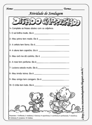 Desta Postagem, Deixando Uma Sugestão De Atividades - Cartoon #5273319