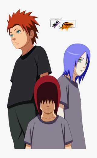 Little Naruto Kids Images Nagato, Yahiko, Konan Hd - Nagato Yahiko Konan #5274762