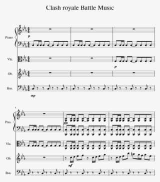 Clash Royale Battle Music Sheet Music For Piano, Viola, - Clash Royale Battle Theme Piano Sheet #5277139