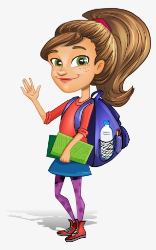 Student Cartoon Clip Art - Female Student Cartoon #5278573