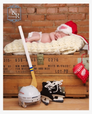 Newborn Baby Boy With Red Wings #5284820