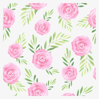 Hand Painted Pink Flowers Background - Portable Network Graphics #5287063