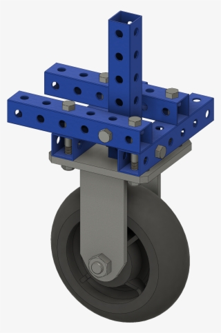 6" Donut Rigid Plate Caster Gray - Machine #5287487