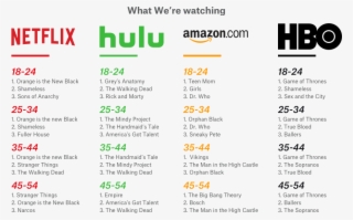 Hsi Favorite Shows By Age - Netflix Vs Hulu 2017 #5288115