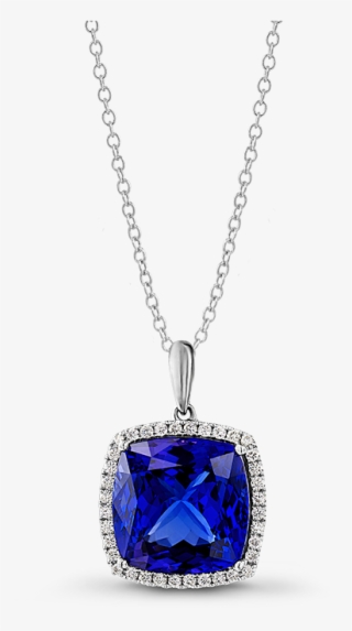 Tanzanite Cushion Pendant - Diamond #5288771