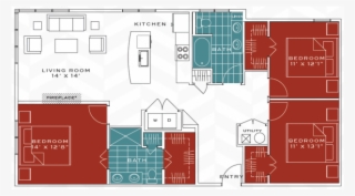 For The Falling Water Floor Plan - Vanguard Heights Apartments #5289212