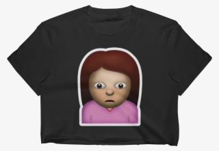 Emoji Crop Top T Shirt - Cartoon #5294942