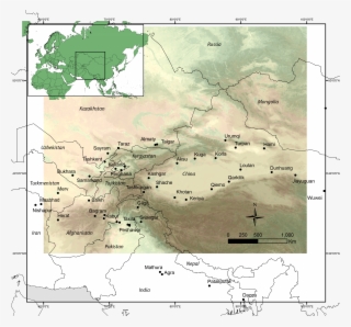 Geography Of Inner Asian Study Zone And Location Of - Archaeology Of Bronze Almaty Area #5296478