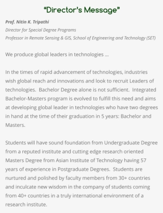 “director's Message” Prof - Professor #5296570