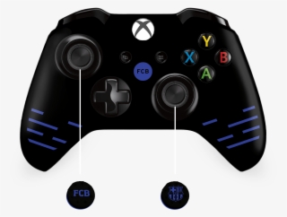 Barcelona Fc Licensed Xb1 Silicone Skin - Blue Fire Xbox One Controller #5298894