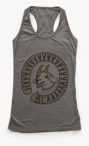 Yelling Goat Racerback Tank - Cute But Grumpy Baby Onesie Racerback Tank Top Top: #530011