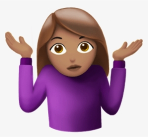 Shrug Female Emoji - Girl Emoji With Hands #530055