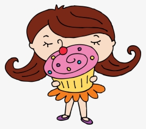Cute Cupcake Girl Free - Baking Cupcakes Clip Art #531805